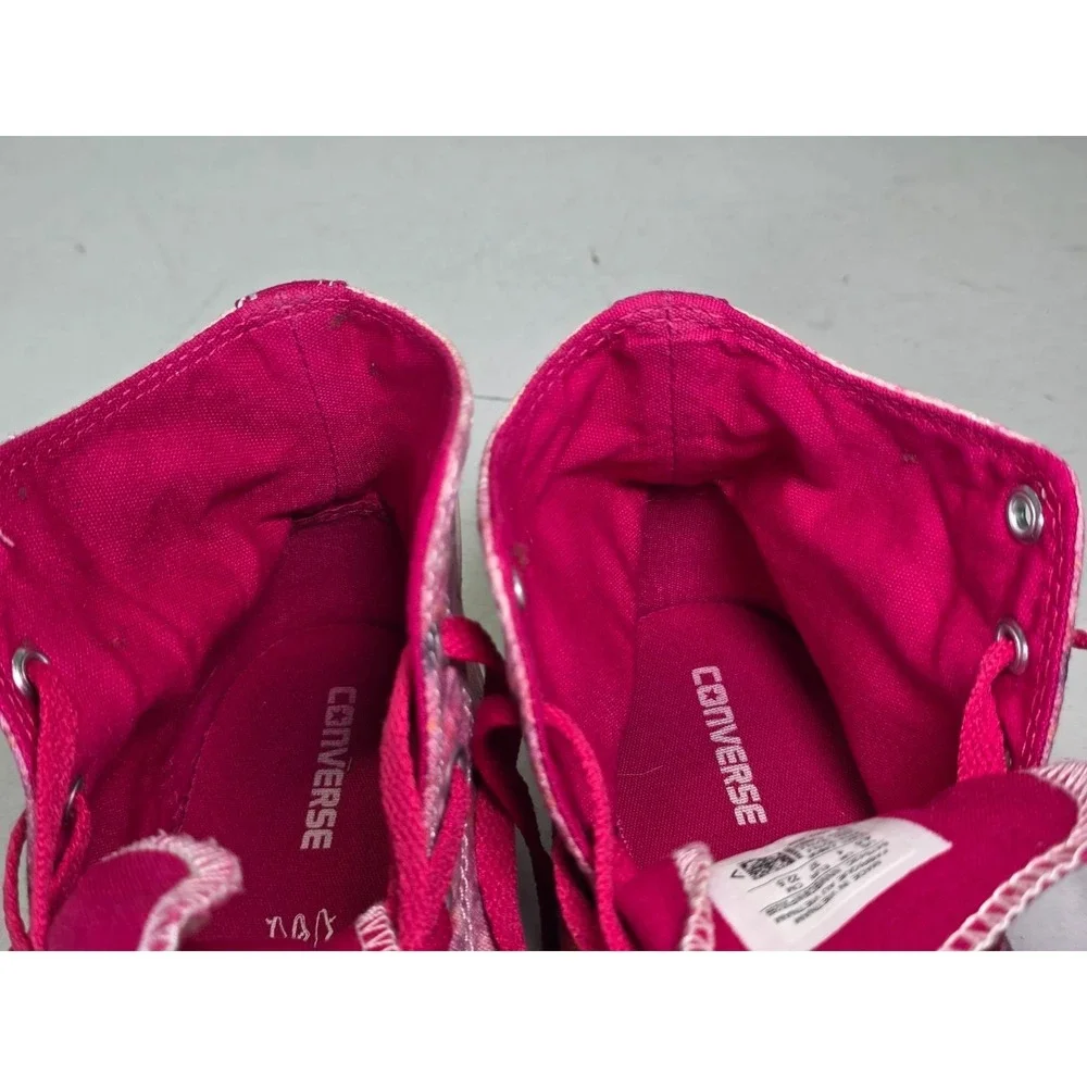 Converse Chuck Taylor All Star High Top Junior Sneakers Size 4.5 Pink Berry Shoe